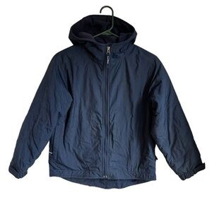 LL bean Royal Midnight Fleece Lined Coat  size M 10-12